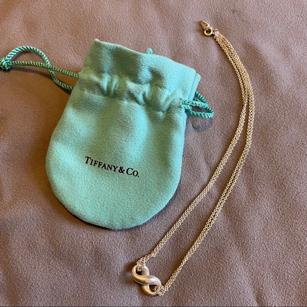 Tiffany & Co silver infinity eternity necklace
